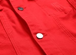 Wholesale Custom Logo Front 100% Cotton Men's Winter Casual Jeans <b>Jacket</b> Breathable Eco-Friendly Quick Dry 280g Outdoor Use - Product Image 5