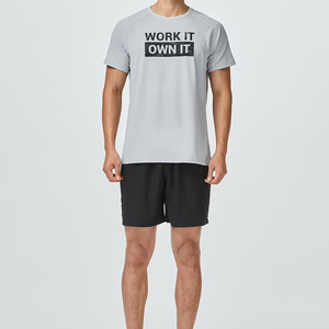 เสื้อยืดทรงบ็อกซี่แบบครอป 300GSM ผ้าสองชั้น พิมพ์ลาย DTG ไร้รอยต่อ ผ้าฝ้าย สำหรับผู้ชาย - Product Image 1