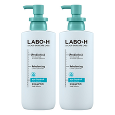 Champú Anticaspa LaboH Clinic 400ml Líquido Ligeramente Ácido, Paquete de 2 - Exfoliante para el Cuidado del Cuero Cabelludo Seco y con Picazón - Product Image 1