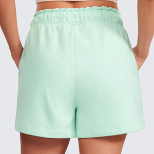 Shorts de sport décontractés pour femme, respirants, coupe-vent, séchage rapide, avec poches, braguette boutonnée, taille haute élastique, 100% colorés - Product Image 3