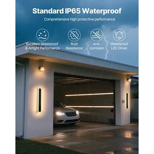 Lampada da Parete per Esterni Moderna da 23,6 Pollici, Luce Bianca Calda 3000K, Impermeabile IP65, Anti-R, Nuova Versione di Lampade da Parete per Esterni - Product Image 4