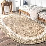 Tapis ovale en jute élégant, moderne et polyvalent, très vendu, pour chambres, couloirs, salles à manger, écologique, antidérapant et pratique - Product Image 4