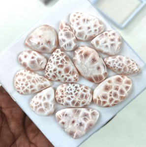 Magnifique lot de pierres précieuses Larimar rose 100 % naturelles, cristal de Thomsonite, prix de gros, qualité supérieure, pour bagues, pendentifs et cadeaux - Product Image 3