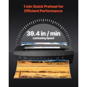 Macchina Laminatrice Portatile, Riscaldamento Rapido in 1 Minuto, Laminazione a Caldo e Freddo, Formato Massimo A3, per Spessori da 3-10 Mil, Adatta per Formati A4 A5 A6 - Product Image 4