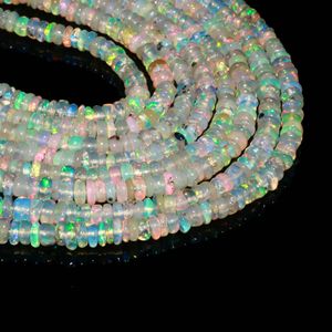 Natural Ethiopian <b>Opal</b> Rondelle Beads 3mm-4.5mm Smooth Welo <b>Opal</b> Beads <b>Fire</b> <b>Opal</b> Gemstone Beads Wholesale Bulk 16 Inch Strand - Product Image 3