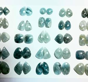 TASBIYA GEMS - Gemas Sueltas de Aguamarina Natural con Corte Rosa y Facetas en un Solo Lado, Certificadas por Terceros, 150 Quilates, para la Elaboración de Joyas - Product Image 5