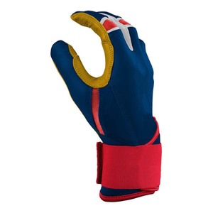 Gants de frappe rembourrés bleus, rouges et jaunes avec fermeture auto-agrippante unisexe pour adultes, en tissu tricoté polyester pour l'entraînement - Product Image 2