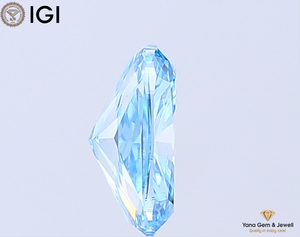 CVD Lab Grown Diamond <b>Cushion</b> Cut With IGI Certificate VS2 Clarity Fancy Vivid Blue Color 1.50 Carat for Precious Spark Pendant - Product Image 6