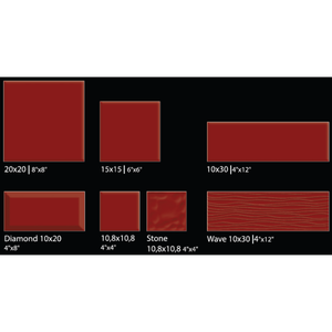 Red tiles New Design Coffee Shop Decorative <b>Wall</b> Tile 100x200 100x300 100x400mm Modern Trending Small Size Tile Factory Direct - Product Image 2