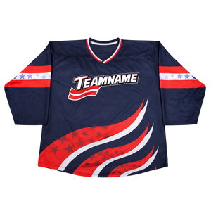 Maillot de hockey sur glace personnalisé par sublimation, uniforme de hockey professionnel, respirant, pour hommes, performance d'élite - Product Image 1