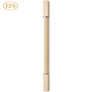 Balustre en bois de chêne blanc cannelé EFS, design traditionnel pour rampes d'escalier, fixation murale, construction solide - Product Image 1