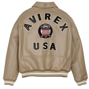 Premium Quality Streetwear Style Avirex <b>Leather</b> Bomber <b>Jacket</b> 100% Genuine <b>Leather</b> Patchwork Embroidered Custom <b>Leather</b> <b>Jacket</b> - Product Image 2