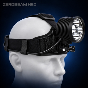 Lampe frontale LED portable de haute qualité ZEROBEAM H50 en alliage d'aluminium, portée de 561 m, rechargeable et étanche, idéale pour la course et la randonnée - Product Image 1