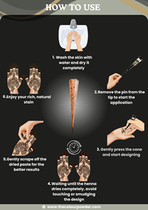 Black Henna <b>Cone</b> | Deep Dark Natural <b>Mehndi</b> | Smooth Flow, Long-Lasting Stain | Ready to Use - Product Image 6