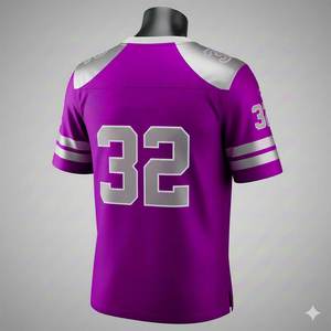 Jersey de Fútbol Americano Personalizado OEM, Corto, Transpirable, Unisex, Diseño Totalmente Personalizado, Última Llegada, Jersey para Fanáticos, Precio Económico - Product Image 2