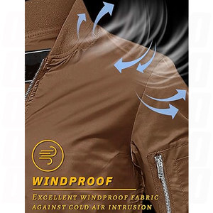 Blousons Bomber Unisexe Personnalisés avec Fermeture Éclair, Coupe-Vent, Broderie Chenille, Marquage OEM, Vêtements Décontractés Personnalisés pour Entreprises - Product Image 3