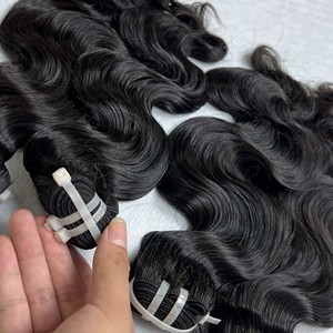 รูปแบบคลื่นร่างกายต่อผมมนุษย์บริสุทธิ์ดิบหนังกําพร้าผมเวียดนามชิดกัน 8-32 นิ้ว - Product Image 3