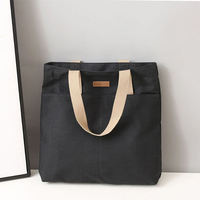 Sac fourre-tout en toile polyvalent, grande taille, avec poignée supérieure, pour le shopping |   Sac réutilisable pour les courses, les cadeaux et l'usage quotidien