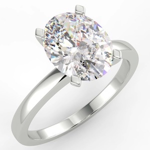 Anillo de Compromiso con Diamante Solitario de Corte Ovalado de 1.52 Ct, SI1/F, Certificado por IGI, Chapado en Oro de 14K sobre Plata, para Aniversario - Product Image 3