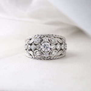 IGI/GIA Lab Grown Cut Diamond Vintage 14K Oro amarillo Unisex Boda/Aniversario/Anillo de fiesta para compromiso - Product Image 1