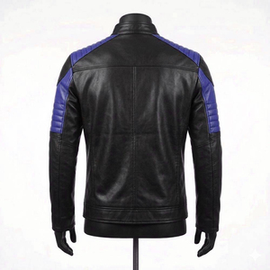 Veste en cuir véritable rouge de qualité supérieure, design personnalisé, style streetwear, col carré, veste en cuir d'extérieur pour homme, vente chaude - Product Image 4