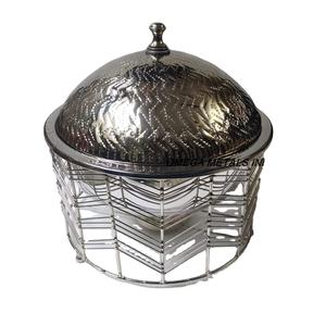 Marmites de service en métal de haute qualité pour la cuisine domestique, chauffe-plats et casseroles avec finition argentée pour soupes et restaurants - Product Image 1