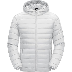 Quilted Winter <b>Coat</b> For Women With Hood And Zipper Puffer Jacket Style - Product Image 1