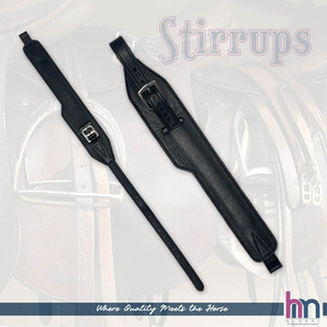 Cuirs de rênes larges de qualité supérieure pour bride de cheval, en cuir de vache noir souple avec accessoires en acier inoxydable - Product Image 2