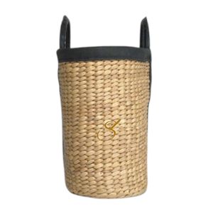 The Woven Getaway - Bolso grande tejido a mano de jacinto de agua con ribete de cuero - Product Image 4