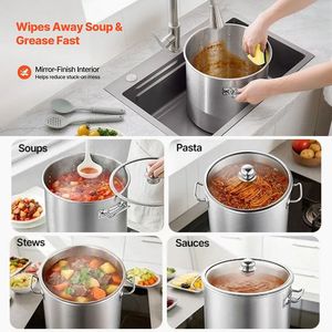 หม้อซุปอเนกประสงค์พร้อมฝาแก้วสำหรับซุป สตูว์ และอื่นๆ - Product Image 3