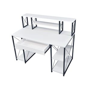 Escritorio multiusos con acabado blanco Amiel para uso en ordenador - Product Image 3