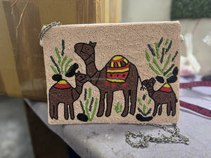 Bolso de Mensajero Bohemio Moderno Indio, Bordado a Mano, con Cuentas, Ligero, de Gran Capacidad, para Mujer, para la Noche - Product Image 3