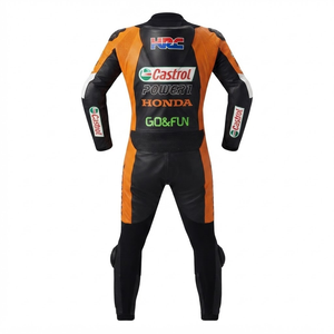Combinaison de course sur circuit professionnelle pour homme Zonda / Traje sur mesure en cuir de vache/crocodile avec protection de niveau 2 - Product Image 2