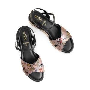 Sandalia de tacón formal negra para mujer PU0119 - Product Image 1