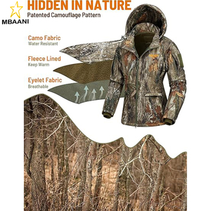 Ropa de Caza para Mujer, Chaqueta de Caza de Camuflaje Resistente al Agua Ultra Silenciosa para Caza de Patos, Aves Acuáticas y Ciervos - Product Image 2