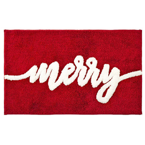 พรมปูพื้นอาบน้ำ 100% ผ้าฝ้ายแท้ เนื้อนุ่มพิเศษ ซึมซับน้ำได้ดี ตกแต่งด้วยลายคริสต์มาส - Product Image 2