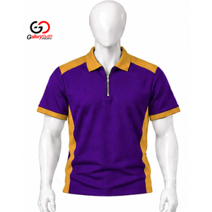 Camiseta Polo de Manga Corta con Bloques de Color Personalizados, Cuello y Puños en Contraste Marrón y Blanco, Precio Económico al por Mayor, Camisetas Polo para Hombre - Product Image 1