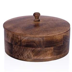 Olla de madera de calidad superior y lujosa para almacenamiento en la cocina, con diseño tradicional y acabado natural duradero. - Product Image 4