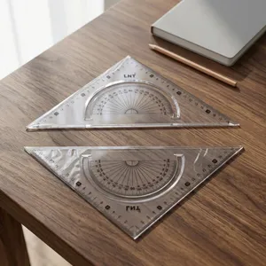 Indian Supplier Vikas Polystyrene Geometry <b>Set</b> Durable 2 <b>Set</b> <b>Square</b> and Triangle Scale 8 Inch 10 Inch for School Mathematics Use - Product Image 6