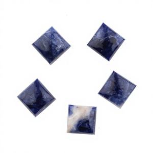 Calidad Premium 10mm azul Natural sodalita cuadrado parte posterior plana calibrado cabujón cuarzo suelto para la fabricación de joyas al por mayor a granel - Product Image 1