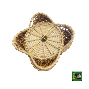 Woven Rattan Coasters Vietnam Manufactured Eco Friendly Braided Fiber Drinks Mats <b>For</b> Home Dining Table Protection - Product Image 3