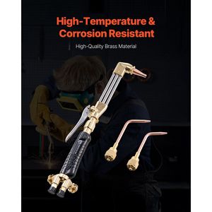 Kit de soplete de oxígeno y acetileno de 12 piezas, juego de herramientas de soldadura de oxígeno y acetileno de 177 pulgadas con manguera doble de 1 pulgada para soldadura y corte de gas de alta presión - Product Image 2