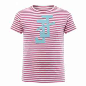 Jack and Jill Girls Striped Cotton Casual <b>Dress</b> <b>Short</b> <b>Sleeve</b> Summer Kids Fashion Comfortable Soft Youth Wear - Product Image 1