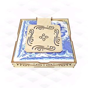 Boîte à mouchoirs décorative classique en bois, porte-serviettes découpé au laser, distributeur de serviettes ornemental pour la maison, la salle de bain, la chambre d'hôtes - Product Image 3