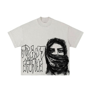 T-shirt en coton à manches courtes pour homme, personnalisable avec votre marque, imprimé dessin animé, col rond, coupe classique, décontracté, respirant, tissu jersey - Product Image 3
