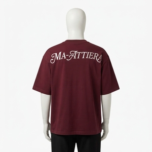 Camiseta Oversize Borgoña para Hombre, Camisetas para Hombre, Proveedor Mayorista, Precio Bajo - Product Image 4