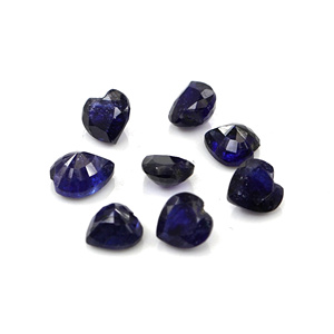 Saphir bleu naturel de Bangkok, taille cœur calibrée 4,5 mm, pierre précieuse de saphir bleu naturel à facettes pour la fabrication de bijoux - Product Image 4