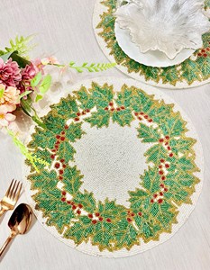 Factory Wholesale custom Handmade Glass Beads Round Beaded <b>Placemats</b> Beaded <b>Table</b> <b>Runner</b> Beaded <b>Table</b> <b>Placemat</b> Manufacturer - Product Image 4