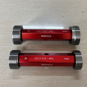 NH/NPSM/NPSF/NPSL Thread Ring <b>Gauge</b> Plug <b>Gauge</b> Set GO NOGO Standard size Customised sizes Available ISO NABL calibrated - Product Image 1
