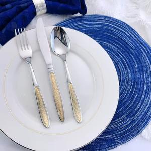 Juego de cubiertos metálicos de moda en la industria, ideal para restaurantes, hoteles, servicios de catering, bodas y mercados de suministro al por mayor. - Product Image 6